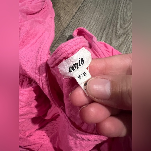 Aerie Pool to Party Cotton Dress Pink Sz Medium - Picture 11 of 13